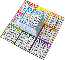 Bingo Paper Game Cards - 1 Card -100 Books of 10 Sheets