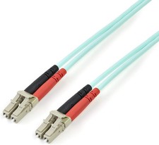 Image of StarTech 2m 10Gb Aqua LC/LC Duplex 50/125 Multimode LSZH Fiber Cable