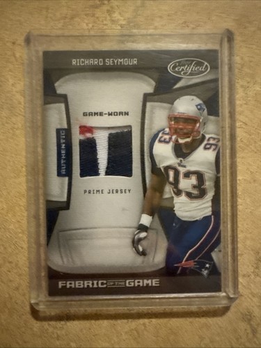 2009 Certified - Fabric of the Game Richard Seymour 3 Color Logo Jersey Card