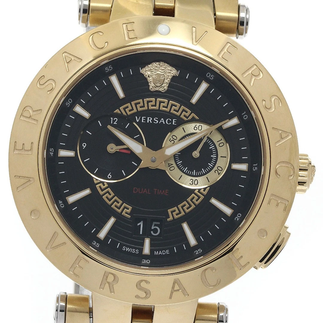 VERSACE VEBV00519 V Lace Dual Time Quarzo Uomo Scatola 885350
