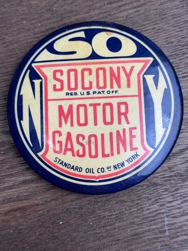 Vintage Original Socony Vacuum Standard Oil Co Of N.Y. Gasoline Mirror