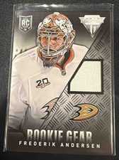 Frederik Andersen Rookie Patch 2013 Panini Rookie Anthology #RG-FA Ducks