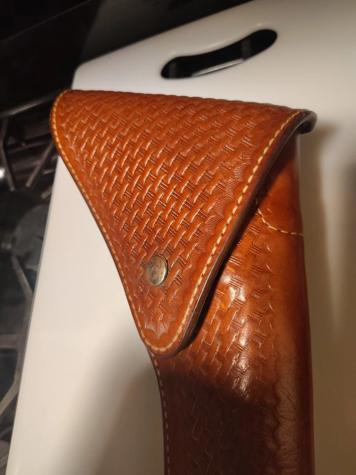 VINTAGE ( BIANCHI ) S & W #16-L ( LARGE REVOLVER 🔫 ) HOLSTER/ SEE PHOTOS - Image 3 of 4