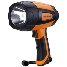 Durapower Rechargeable Spotlight, 60000 Lumens LED Spotlight Flashlight, IP44 Wa