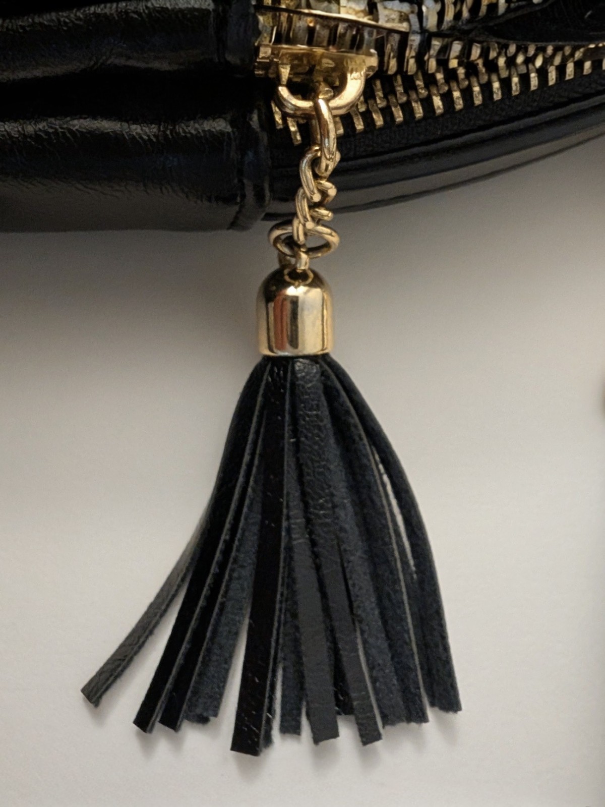 Mini Backpack Black Faux Leather Adjustable Strap… - image 2