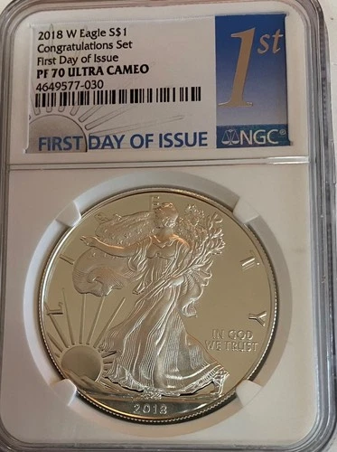 2018-W American Silver Eagle -Congrats set, FDI PF70 Ultra Cameo