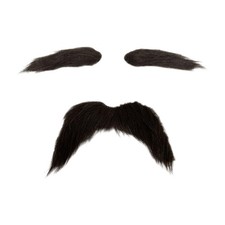 2Pcs Fake Mustache and Fake Eyebrows Dress up Realistic DIY Makeup Funny on