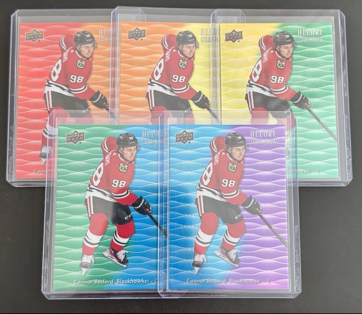 2023-24 Allure Connor Bedard🔥 Rookie Color Flow Complete Rainbow Set! 🌈