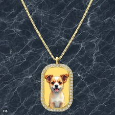 Gorgeous Cute Dog Puppy Pendant Necklace Image Design Unique Gold Tone Best