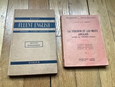 2 livres scolaires anciens : Fluent english et La version et les mots anglais