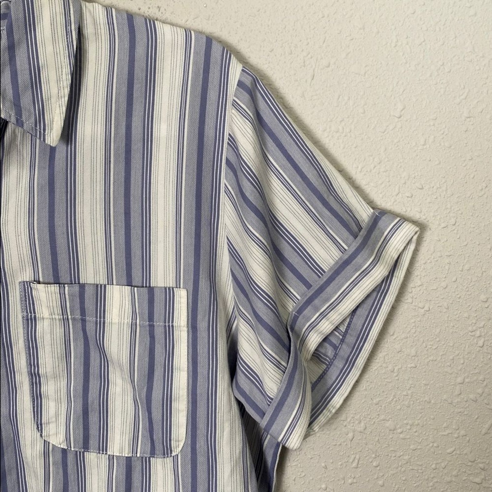 Universal Thread Striped Button Front Shirt Beach… - image 6