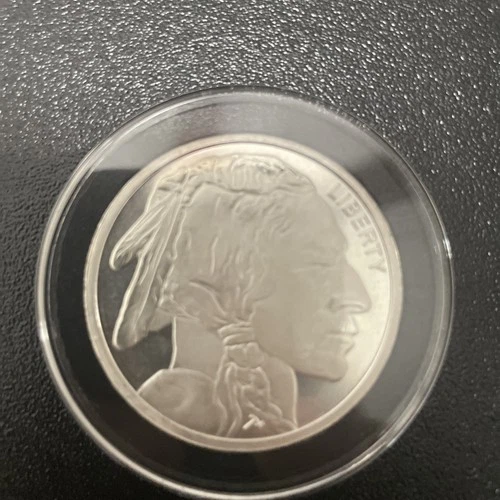 Buffalo Indian Head Nickel Design 1 Troy Ounce .999 Fine Silver Art Round