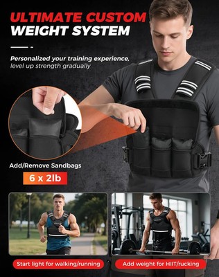 Gewichtsweste 15kg verstellbar Abnehmen Laufen Fitness Krafttraining Gym