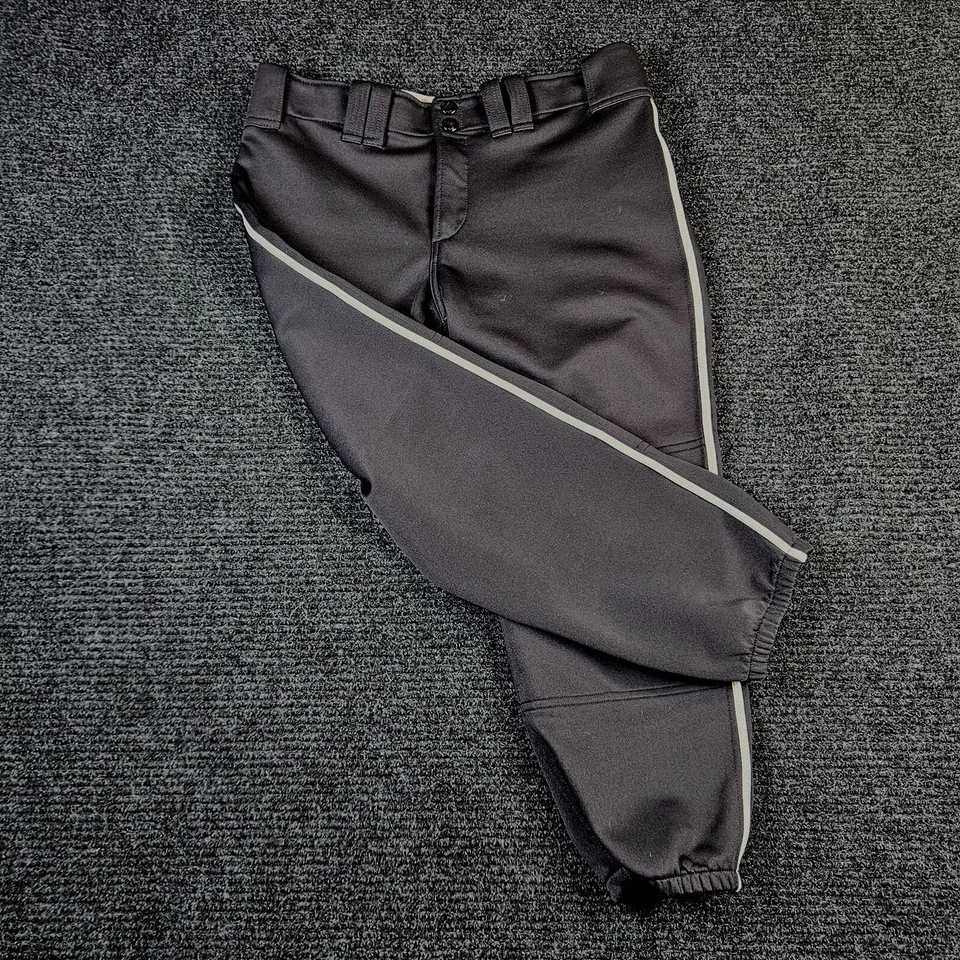 Mizuno Performance Womens Softball Pants Black White Stripe Belted Padded Size M - Image 3 of 4