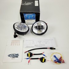 Xk Glow Led Chrome Halo 4.5 Driving Fog Lights - Fits Harley Front Passing Bar