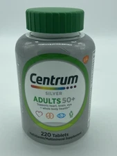 Centrum Silver ADULTS 50+ Multivitamin/Mineral Supplement 220 Tablets SEALED New