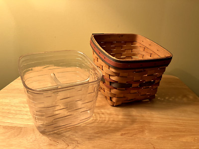 Longaberger 1998 Father's Day Finders Keepers Basket & Divided Protector Set