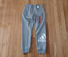NWT Adidas Youth Jogger Teen Gray Cotton Blend Boy Girl Active Pants Sweatpants