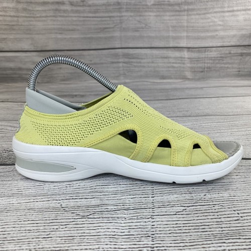 Bzees Resort Damen-Slipper Größe 10 Strick offene Zehenpartie Stretch-Schuhe – gelb - Bild 5 von 9