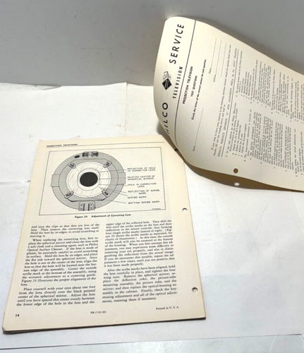 Televisione Proiezione Philco Vintage Un Manuale Corso Pratico 1949 Philco Corp - Foto 9 di 17