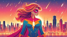 Superheroes captain marvel superheroes artist Stitched Gaming Mat Desk 2864
