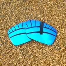 Polarized Lenses Replacement for-OAKLEY Double Edge - Ice Blue Mirror