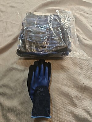PIP G-Tek GP Polyurethane Industrial Gloves XL Black Blue 12 Pack Dozen 713bldd