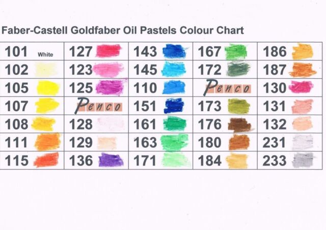 Rembrandt Pastels Colour Chart