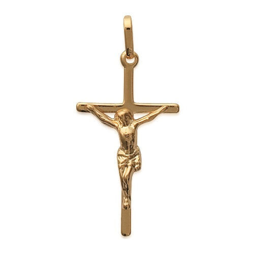 Collier Pendentif Croix Avec Cristal - Plaqué Or 18k - Garanti Sans Nickel - Neuf Avec étiquettes