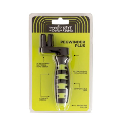 9604 Ernie Ball Peg Winder Plus Guitar String Winder Speed Puller Bridge Pin