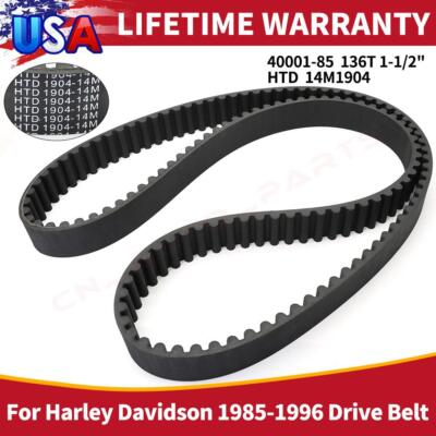 #ad New Rear Drive Belt 136T 1 1 2quot; For Harley Davidson 1985 1996 40001 85 1204 0058 $46.99