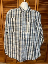 L.L. BEAN SIZE XL - REG LIGHTWEIGHT VENTED ADJ. LS SHIRT - MINT