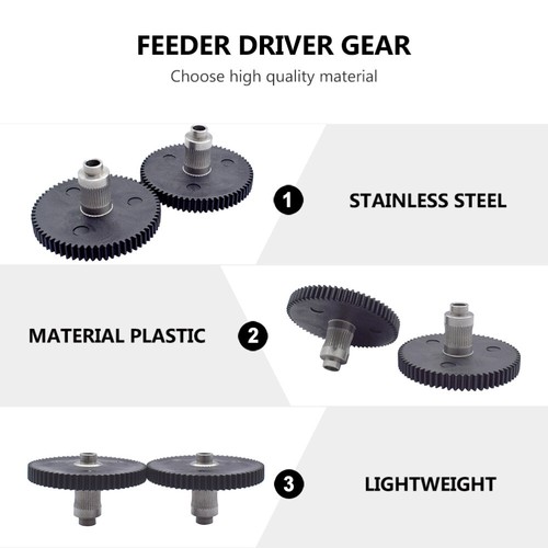 2 Pcs 3D Printing Supplies 3d Printer Hobbed Gear 3D Printer Accessories - Afbeelding 3 van 12