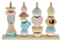 Motorikspielzeug Holzspielzeug Steckspiel Holzteile Bxhxt 22X15X4Cm Neu