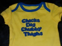 Chicks Dig Chubby Thighs Infant Clothes Newborn Baby 1 Piece Boy 0 3 6 9 Mo Chicks Dig Chubby Thighs Infant Clothes Newborn Baby 1 Piece Boy 0 3 6 9 Mo