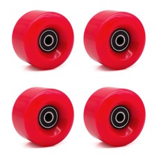 Roller Skate Wheels with Bearings Quad Skate Replacement Outdoor, Red 4pcs