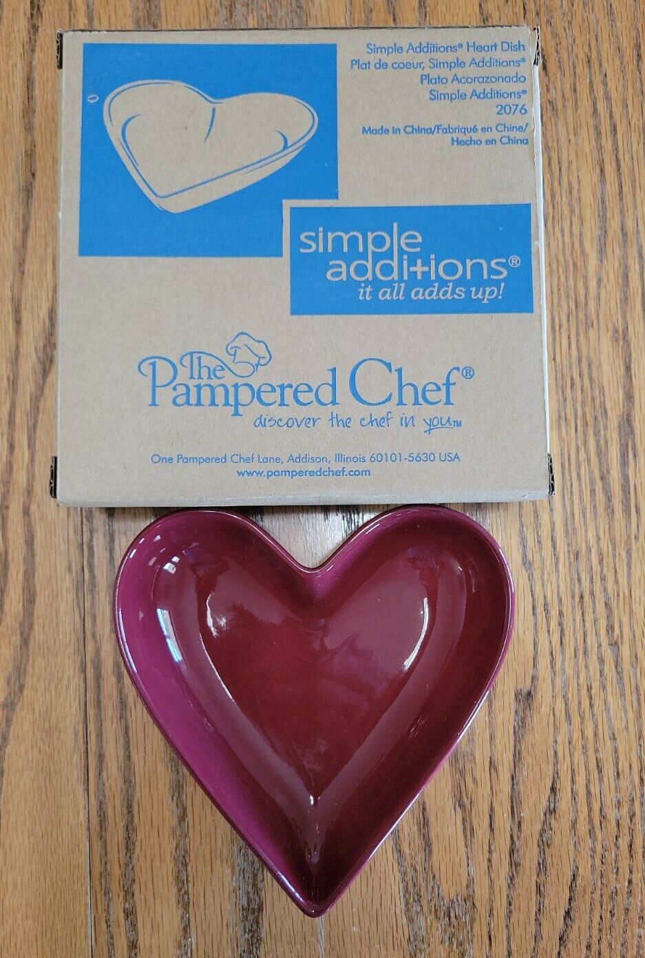 The Pampered Chef Simple Additions Heart Dish 2076