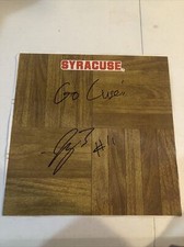SYRACUSE ORANGE- JOE GIRARD SIGNED AUTOGRAPH 12x12 LOGO FLOORBOARD COA 
