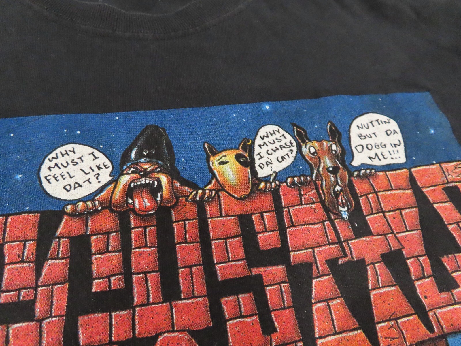 FILA T shirt vintage Death Row Records Snoop Dogg grafica taglia M SENZA ETICHETTA PUNTO SINGOLO