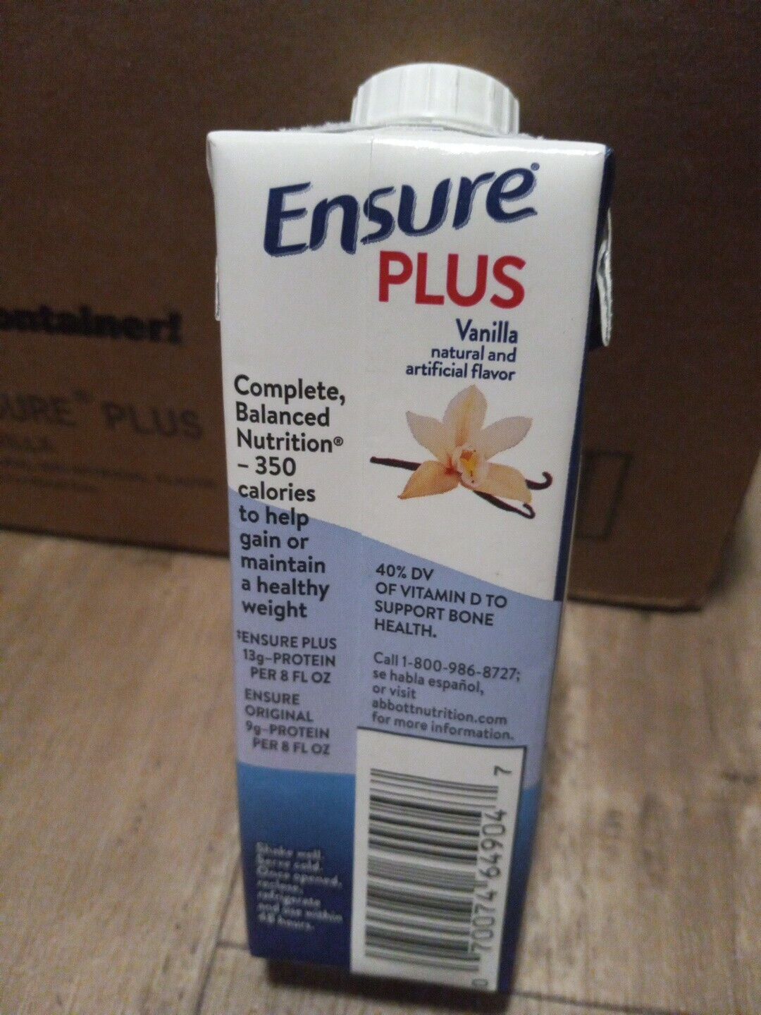 Ensure Plus Therapeutic Nutrition, Vanilla (8 fl oz. Carton, Case of 24)