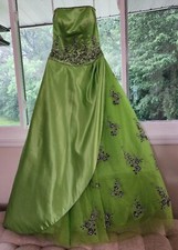 Women's Gown Strapless Ball Dress Green By. Alfred Angelo