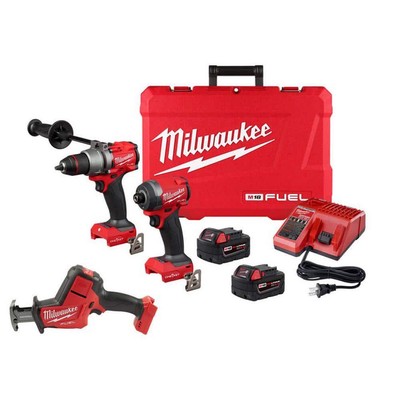 Milwaukee Hammer Drill/Impact Driver Combo Kit w/ Hackzall 18V Li-Ion Brushless