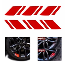 6x Reflective Car Wheel Rim Decal Hash Mark Sticker for Dodge Charger Challenger