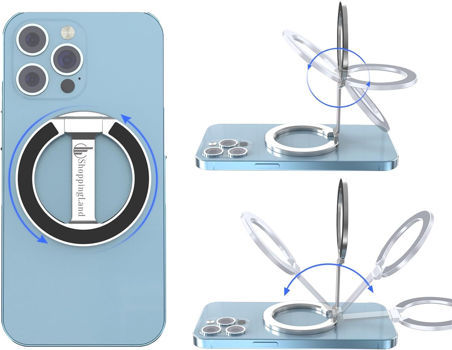 Strong Magnetic Phone Grip with Kickstand Versatile Cell Phone Holder for Gym