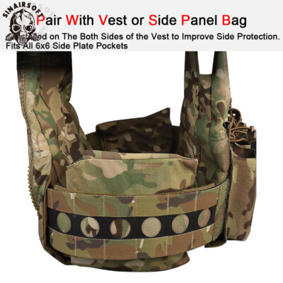 2Pcs Tactical FCPC V5 EVA Lightweight Vest Side Armor Plate 6x6
