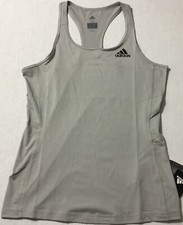 Adidas Women's Performer Baseline Tank Top Gray BP7990 Size XS