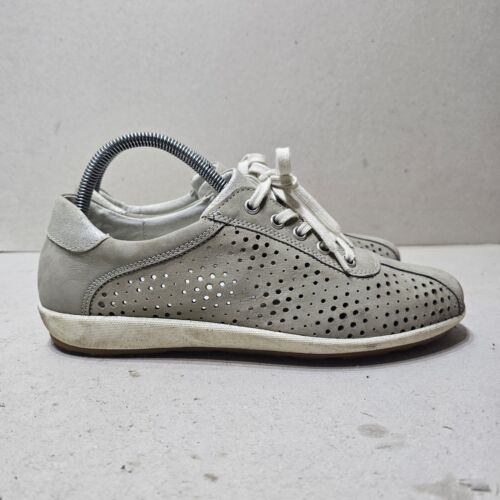 JOSEF SIEBEL DANY 49 WOMEN'S LEATHER PERFORATED COMFORT SHOES BEIGE SIZE UK6 EU4 - Picture 1 of 10
