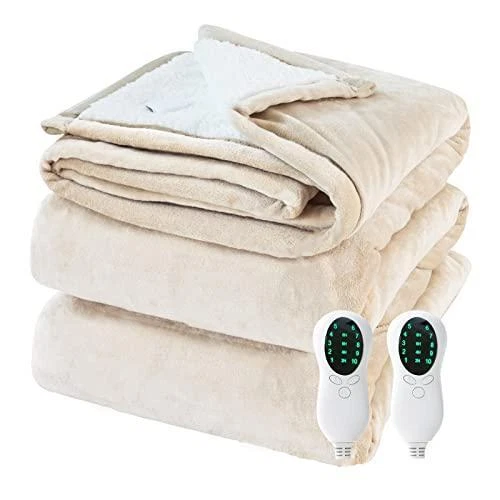Mokoya Fast Heating Electric Throw Blanket, Sherpa Heated Blanket Queen  Size | eBay
