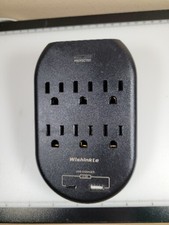 6 Outlet Surge Protector with 2 USB Charger Ports Wall Adapter