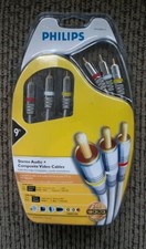Philips 9-Ft 24K Gold Plated Composite Video And Stereo Audio Cables SWV3903/17